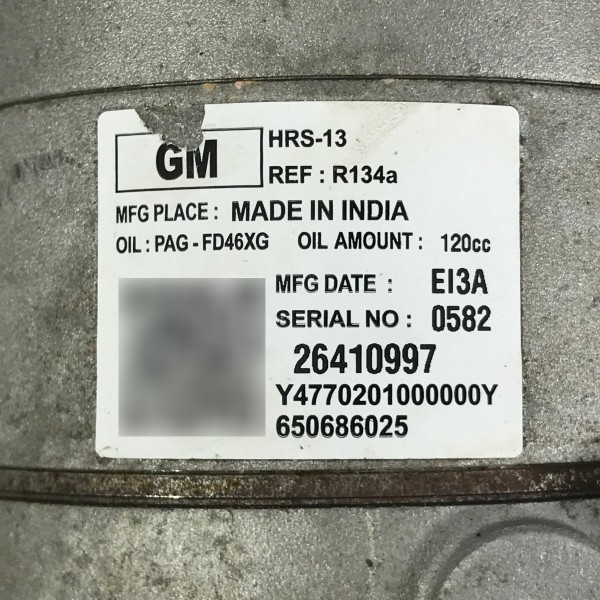 Compressor Ar Condicionado Chevrolet Montana Tracker Onix