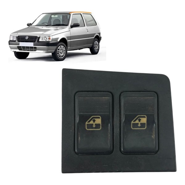 Botão Interruptor Duplo Vidro Elétrico Fiat Uno 2002 03 2004