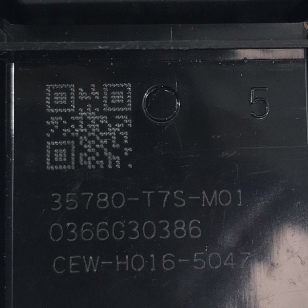 Botão Vidro Elétrico Traseiro Esquerdo Honda Hrv