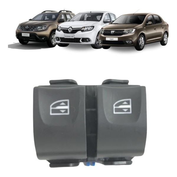 Botão Duplo Vidro Elétrico Renault Sandero Duster Logan