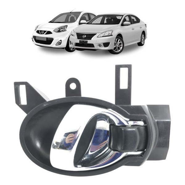 Maçaneta Interna Direita Cromada Nissan Versa March