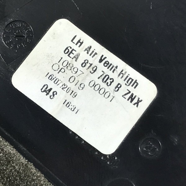 Difusor Ar Esquerdo Painel Volkswagen Polo Virtus 18 A 2022