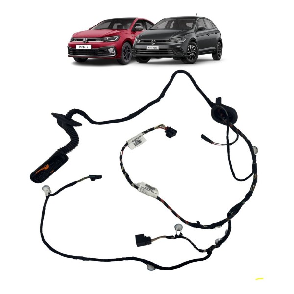 Chicote Porta Dianteira Direita Vw Polo Virtus 2018 A 2022