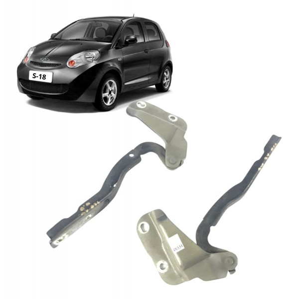 Par Braço Dobradiça Capô Chery S-18 Flex 1.3 2010 2011 2012