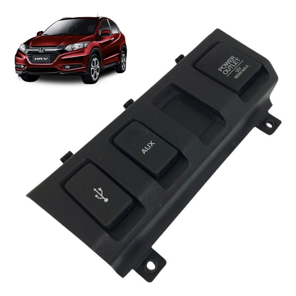 Moldura Painel Usb Acendedor 12v Honda Hr-v 2016 À 2021