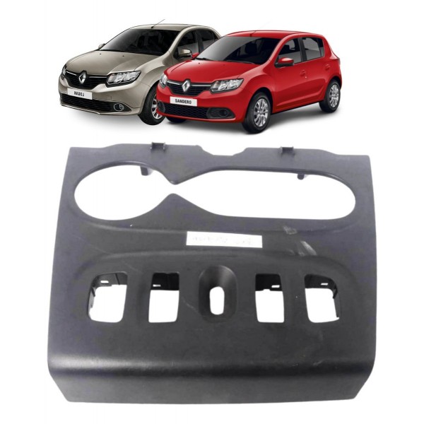 Moldura Comando Ar Renault Logan Sandero 2015 16 17 18 2019