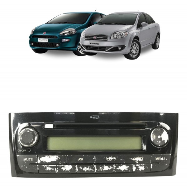 Rádio Multimidia Fiat Linea Punto 1.9 16v 2010 2011 2012 Oem