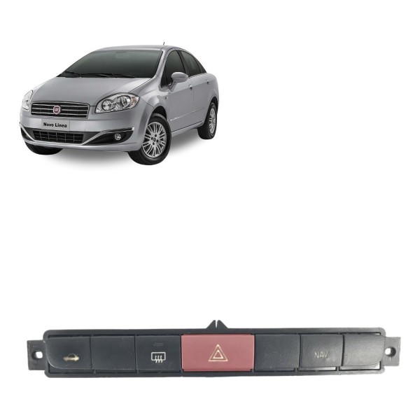 Botão Pisca Alerta Porta Mala Desembaçador Fiat Linea 2010