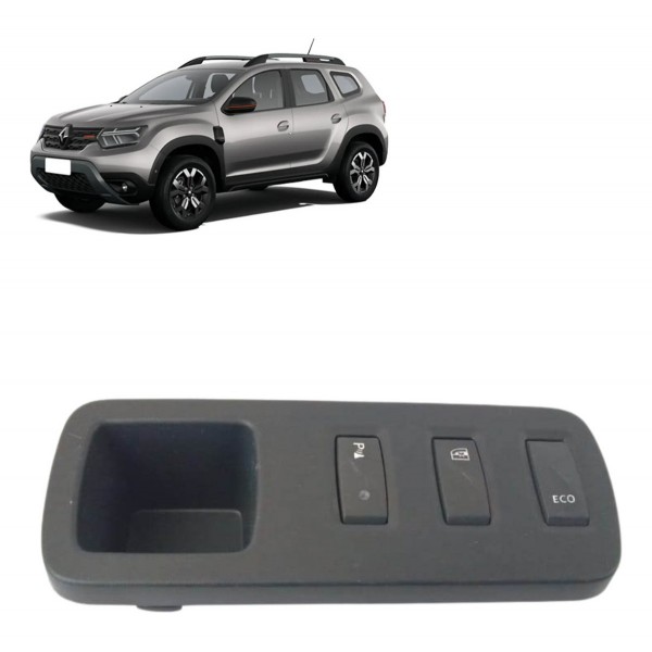 Moldura Botão Eco Trava Vidro Renault Duster 2015 2016 2017