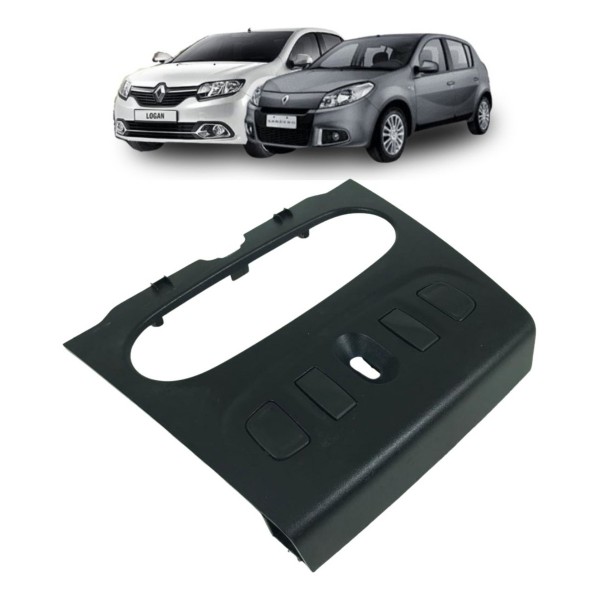 Moldura Painel Central Renault Sandero Logan 2014 À 2021