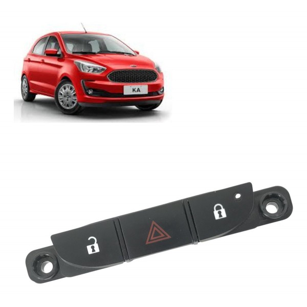 Botão Pisca Alerta/ Trava Portas Central Ford Ka 2016 Á 2020 Amarelo