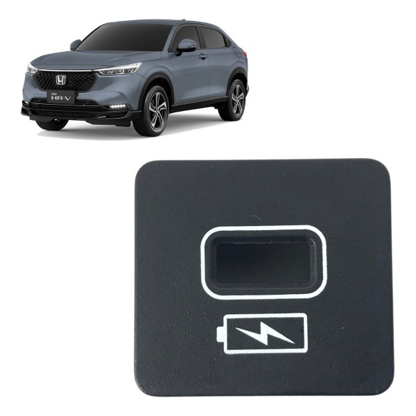 Moldura Botão Carregador Honda Hr- V 2022 2023 2024 Moldura Botão Carregador Honda Hr- V 2022 2023 2024