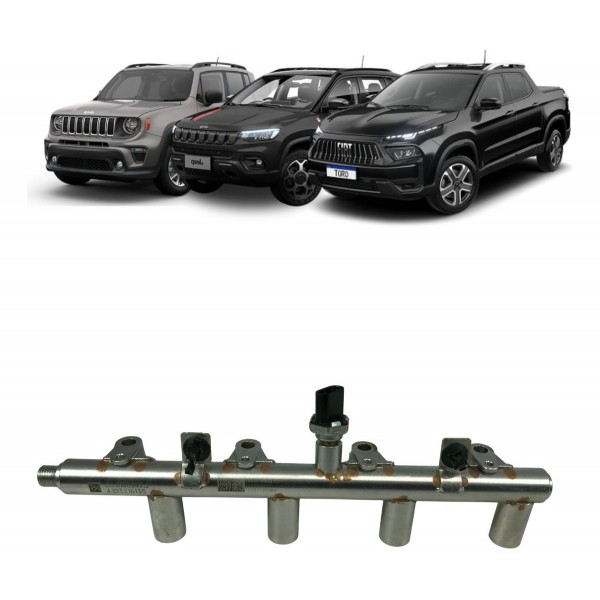 Flauta Bico Injetor Fiat Toro Compass Renegade 1.3 2021 2022 Flauta Bico Injetor Fiat Toro Compass Renegade 1.3 2021 2022