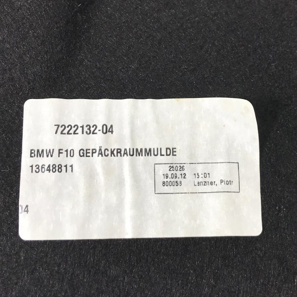 Forro Acabamento Porta Malas Bmw Serie 5 528i 2.0 2013 2014 Forro Acabamento Porta Malas Bmw Serie 5 528i 2.0 2013 2014