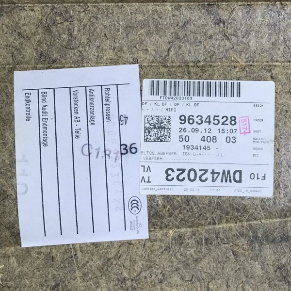 Forro Porta Dianteira Esquerda Bmw Serie 5 528i 2012 13 2014