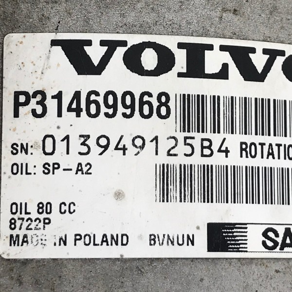 Compressor Ar Volvo Xc60 2.0 T5 T6 2014 2015 2016 2017 Compressor Ar Volvo Xc60 2.0 T5 T6 2014 2015 2016 2017