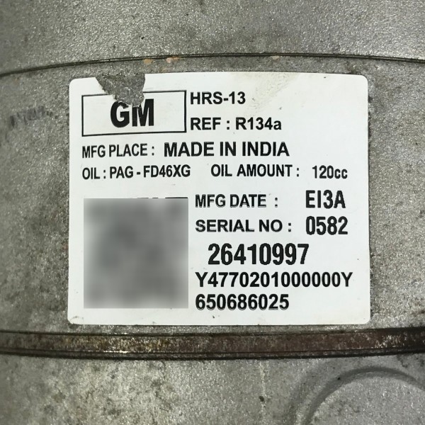 Compressor Ar Condicionado Chevrolet Montana Tracker Onix Compressor Ar Condicionado Chevrolet Montana Tracker Onix