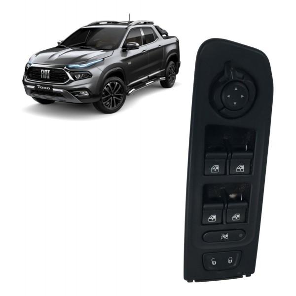 Comando Vidro Elétrico Retrovisor Fiat Toro 2016 A 2022 Comando Vidro Elétrico Retrovisor Fiat Toro 2016 A 2022